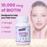 Biotin Tablets for Men with 10000 mcg Biotin Vitamin C and Zinc | Supports Hair Growth Beard Skin Nails Energy and Metabolism | 60 Vegetarian Tablets | Made in IndiaBiotin Tablets for Men with 10000 mcg Biotin Vitamin C and Zinc | Supports Hair Growth Beard Skin Nails Energy and Metabolism | 60 Vegetarian Tablets | Made in India - Image 5