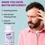 Biotin Tablets for Men with 10000 mcg Biotin Vitamin C and Zinc | Supports Hair Growth Beard Skin Nails Energy and Metabolism | 60 Vegetarian Tablets | Made in IndiaBiotin Tablets for Men with 10000 mcg Biotin Vitamin C and Zinc | Supports Hair Growth Beard Skin Nails Energy and Metabolism | 60 Vegetarian Tablets | Made in India - Image 4