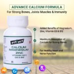BE FIT2HIT Calcium Citrate Tablets for Men & Women – With Vitamin D3, Magnesium, Zinc & B12 – Bone Strength, Joint & Muscle Support – High Absorption – 60 Veg Tablets - Image 4
