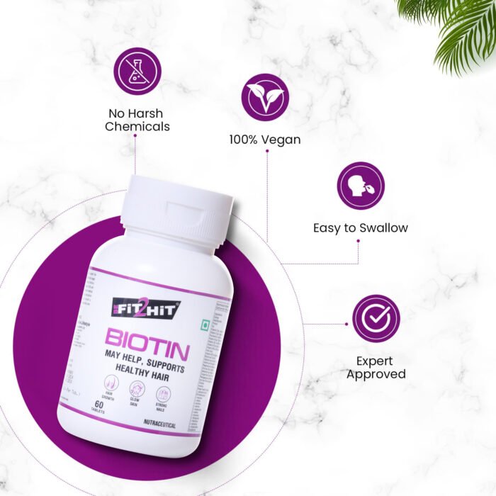 Biotin Tablets for Men with 10000 mcg Biotin