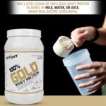 100% Gold Whey Protein | 24g Protein with 6.5g BCAA, 500mg L-Glutamine | Whey Isolate & Concentrate Blend for Muscle Gain, Strength & Recovery | Chocolate Flavour – 1Kg - Image 7
