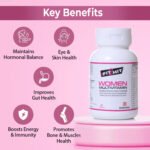 Women Multivitamin Capsules with Iron, Biotin, Calcium, Zinc & Folic Acid | Daily Energy, Immunity, Hormonal Balance, Hair Skin Nail Support | 60 Veg Capsules - Image 3